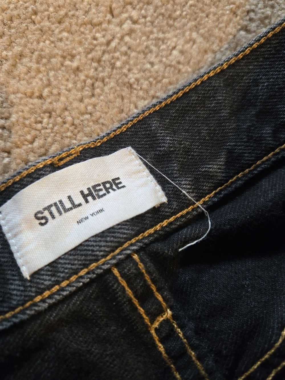 Still Here Woody Rainbow Walker Jeans size 27 Wide-Leg Black Jeans - Picture 4 of 7